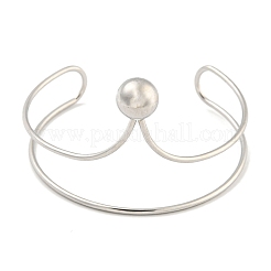 Bracciali a polsino in acciaio inossidabile 304 anti-ossidazione&nbsp;BJEW-P331-14P