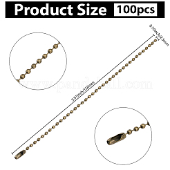 100 catenella a sfere in ferro con connettori&nbsp;IFIN-SP0001-67AB