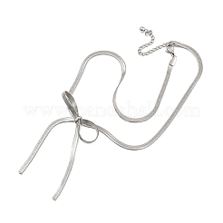 Colliers avec pendentif en chaîne serpent en acier inoxydable 304 pour femmes&nbsp;NJEW-G151-01P