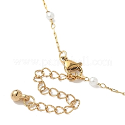 Collane di perle finte in acciaio inossidabile 304 e ABS&nbsp;NJEW-JN05267