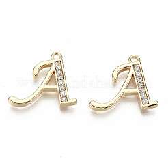 Pendenti in zirconi cubici trasparenti in micro pavè di ottone&nbsp;KK-S360-053A-NF