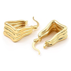 Pendientes de aro de latón chapado en bastidor&nbsp;EJEW-M223-07G
