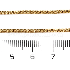 Collares de cadena de malla de acero inoxidable 304 para mujeres y hombres.&nbsp;NJEW-P321-01G