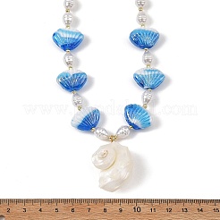 Sommerstrand-Anhänger aus natürlicher Muschel&nbsp;NJEW-JN06371