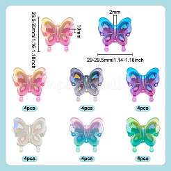24 Stück 6 Stile UV-Beschichtung undurchsichtige Acrylperlen&nbsp;FIND-GO0004-08