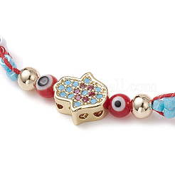 Braccialetti di perline di vetro intrecciate per le donne&nbsp;BJEW-MZ00122-03