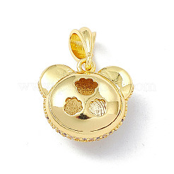 Colgante micropavé cubic zirconia de latón&nbsp;KK-P224-09G-01