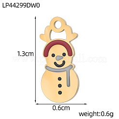 Weihnachtsanhänger aus Edelstahl 304 mit Emaille&nbsp;SA-OY003-80G