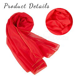 Chiffon-Spitzengaze-Schal für Damen&nbsp;DIY-WH20007-768B