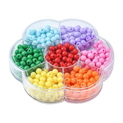 490pcs 7 Farben undurchsichtige Acrylperlen&nbsp;SACR-YW0001-49