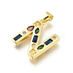 Pendentifs en laiton zircon cubique transparent&nbsp;KK-G521-01G-N-01