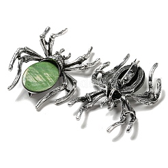 Broche de araña de concha teñida pavimentada de aleación de artículos de doble uso&nbsp;JEWB-C026-04G-AS