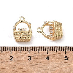 Pendentifs en zircone cubique clair en laiton&nbsp;KK-C168-11G
