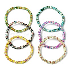 6 pz braccialetti elastici in perline turchesi sintetiche per donne e uomini&nbsp;BJEW-JB11408