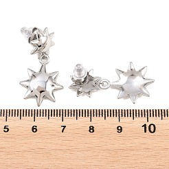 Pendientes colgantes de acero inoxidable Sun 304 para mujer&nbsp;EJEW-F406-01P