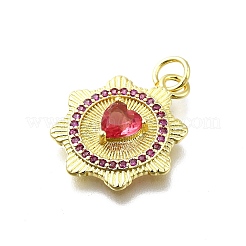 Pendentifs avec zircon cubiques à micro-pavés en laiton&nbsp;KK-K400-34G