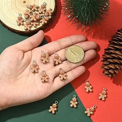 20 Stück undurchsichtige Harzanhänger mit Weihnachtsmotiv&nbsp;RESI-YW0004-85