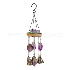 Nuggets natürliches Amethyst-Windspiel&nbsp;HJEW-D302-13