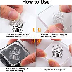 9 feuilles 9 style timbres en plastique pvc&nbsp;DIY-GL0002-84J