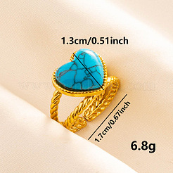 Anillos abiertos ajustables de acero inoxidable 304 para mujer&nbsp;VG7824-7