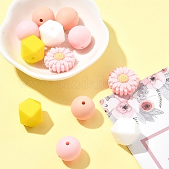5 styles de perles en silicone écologiques de qualité alimentaire&nbsp;SIL-FS0001-23