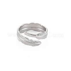 Bague ouverte en acier inoxydable 304 anti-ternissement pour femme&nbsp;RJEW-S405-196P