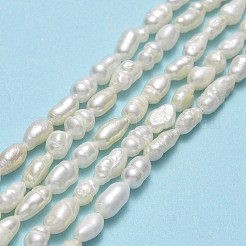 Fili di perle di perle d'acqua dolce coltivate naturali&nbsp;PEAR-J006-03F-01