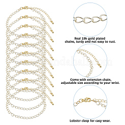 Pulseras de cadena tipo cable de latón para mujer&nbsp;BJEW-BM00008