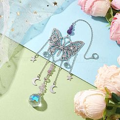 Décorations de pendentif papillon en alliage&nbsp;HJEW-TA00238