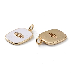 Pendenti in zirconi cubici trasparenti in micro pavè di ottone&nbsp;ZIRC-Z008-12G