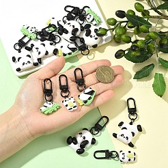 15 pendentif décoratif en résine panda de 5 styles&nbsp;HJEW-YW00210