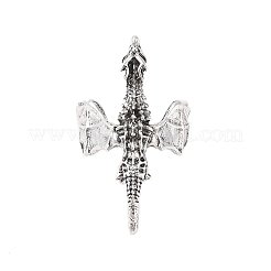 Anelli con polsini aperti in lega di drago per donna uomo&nbsp;LS-RJEW-A045-02AS