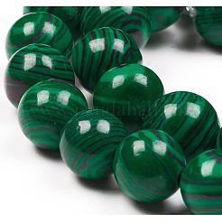 Chapelets de perles en malachite synthétique&nbsp;G-G832-01-6mm