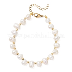 Natürliche kultivierte Süßwasserperlen-Perlenarmbänder für Frauen&nbsp;BJEW-JB13320