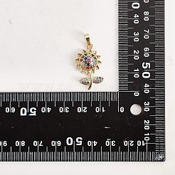 Colgante micropavé cubic zirconia de latón&nbsp;ZIRC-SZ0003-47
