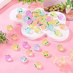 50 Stück 5 Farben leuchtende durchscheinende Harz Decoden Cabochons&nbsp;RESI-TA0004-34
