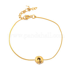 Bracelets à chaîne serpentine en acier inoxydable 304&nbsp;BJEW-H608-01G-G