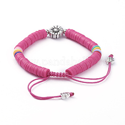Nylon regolabile bracciali intrecciati cavo di perline&nbsp;BJEW-JB05103-02