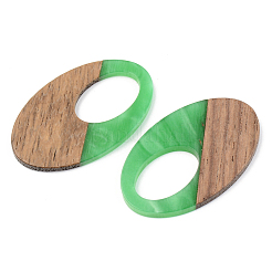 Colgantes de resina opaca y madera de nogal&nbsp;RESI-S389-005A-C03