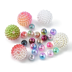 2490 pz 15 stile arcobaleno abs in plastica e perle di perle finte acriliche&nbsp;OACR-FS0001-25