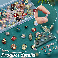 100pcs 10 Farben transparente Acrylperlen&nbsp;TACR-PH0001-75