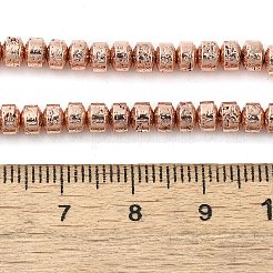 Brins de perles de pierre de lave naturelle galvanisées&nbsp;G-L606-C02-01E