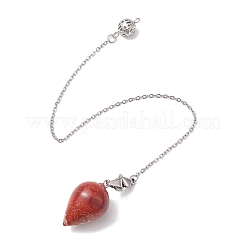 Pendoli da rabdomanzia a punta di pietre preziose miste naturali e sintetiche&nbsp;PALLOY-JF02609-01