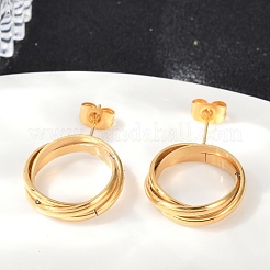 Boucles d'oreilles à tige en acier inoxydable 304&nbsp;EJEW-Z089-02G