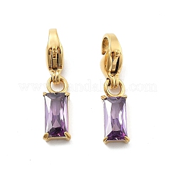 Ciondolo rettangolare in acciaio inossidabile 304 con strass decorazione&nbsp;STAS-L283-49G