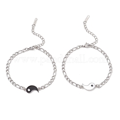 2 bracelet à maillons en alliage émaillé&nbsp;BJEW-JB12952