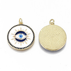 Pendentifs en laiton avec zircon cubique micro pavé&nbsp;ZIRC-S067-196-NF