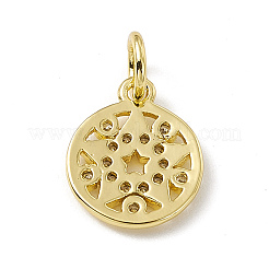 Messing micro pave klar zirkonia charme&nbsp;ZIRC-F132-28G