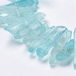Hilos de cuentas de puntos de cristal de cuarzo natural&nbsp;G-K181-B01
