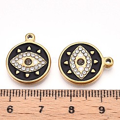 304 Edelstahl Emaille Strass Anhänger&nbsp;STAS-T064-50B